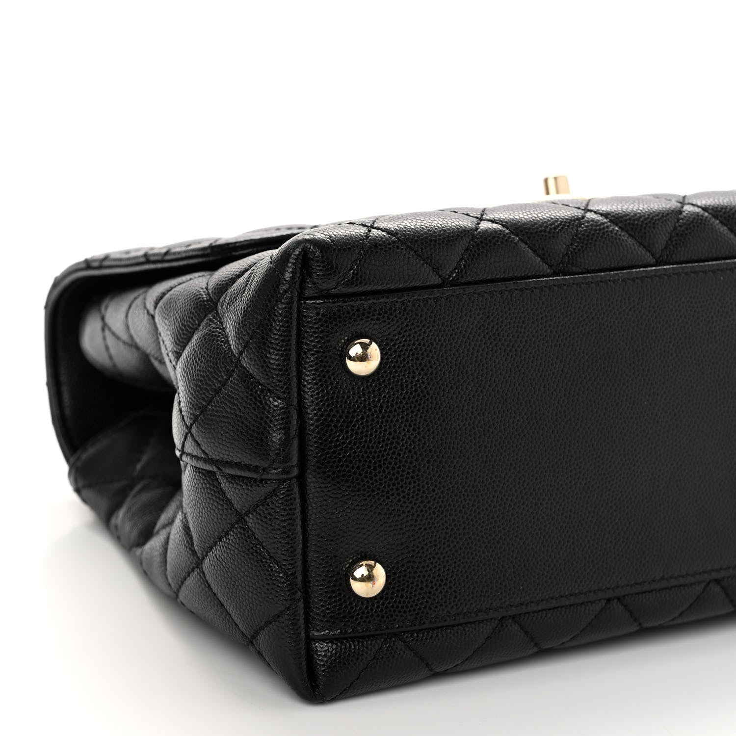 Chanel Caviar Quilted Small Coco Handle Flap Black 8 of 9
