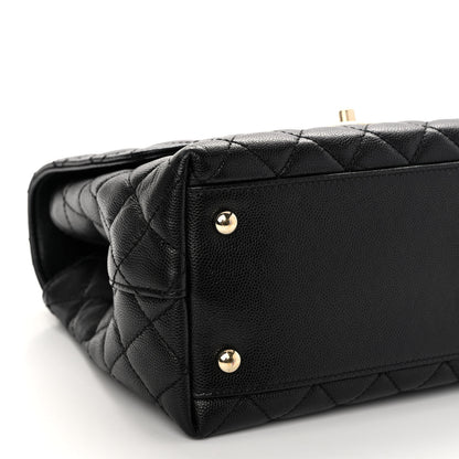 Chanel Caviar Quilted Small Coco Handle Flap Black 8 of 9