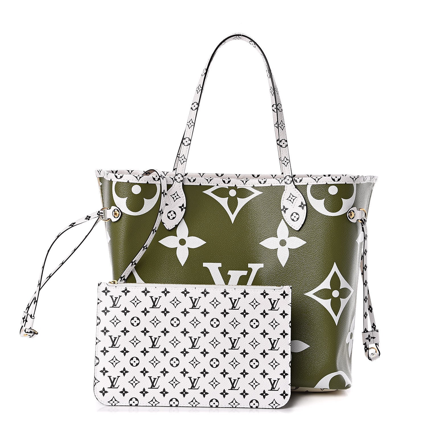 Louis Vuitton Monogram Giant Neverfull MM Kaki 1 of 11