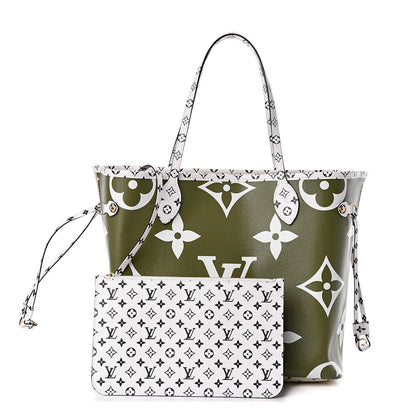 Louis Vuitton Monogram Giant Neverfull MM Kaki 1 of 11