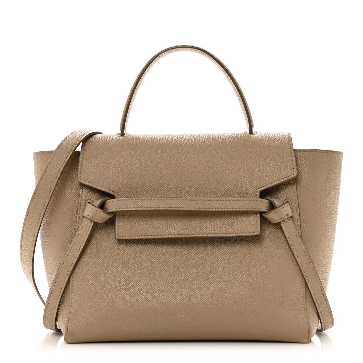 Grained Calfskin Micro Belt Bag Light Taupe