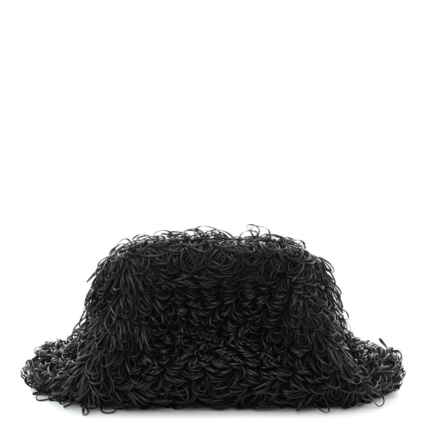Bottega Veneta Lambskin The Sponge Pouch Clutch Black 1 of 6