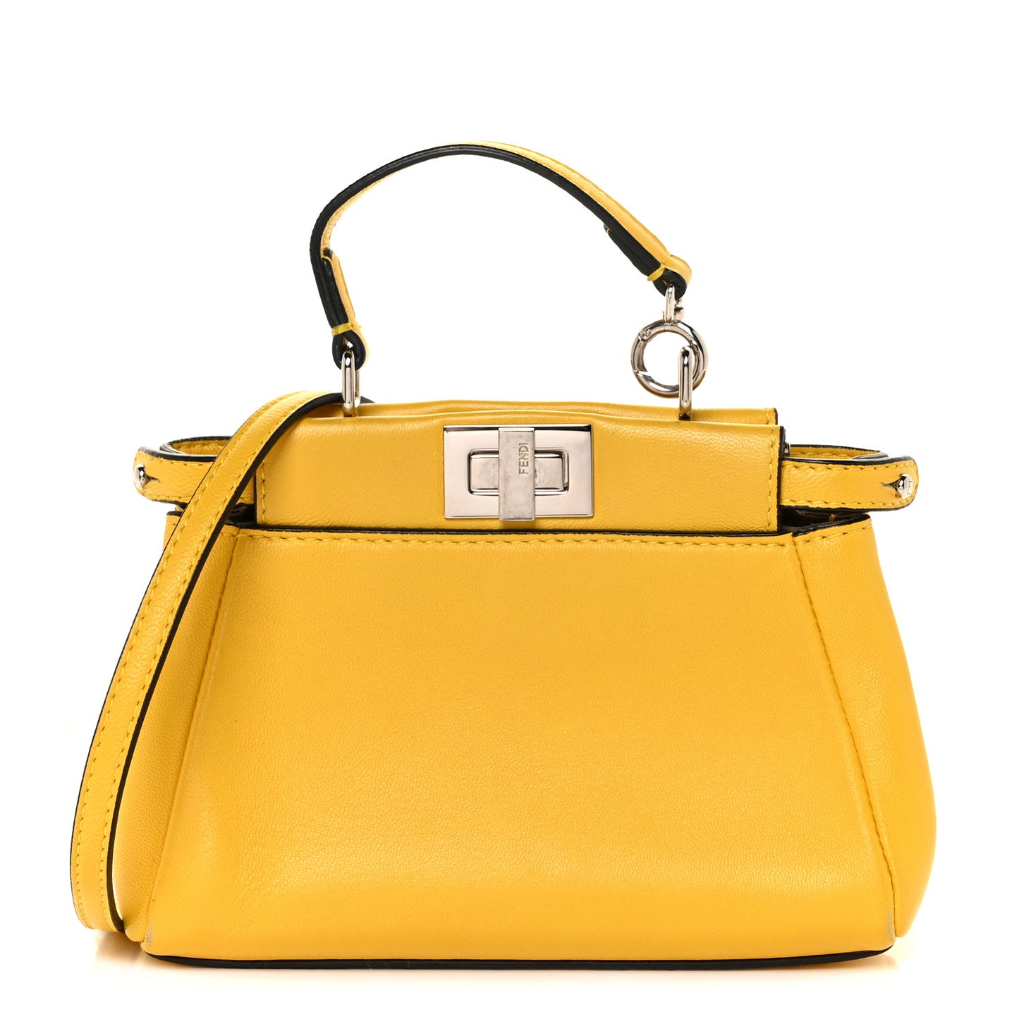 Shiny Nappa Micro Peekaboo Iconic Satchel Sunflower