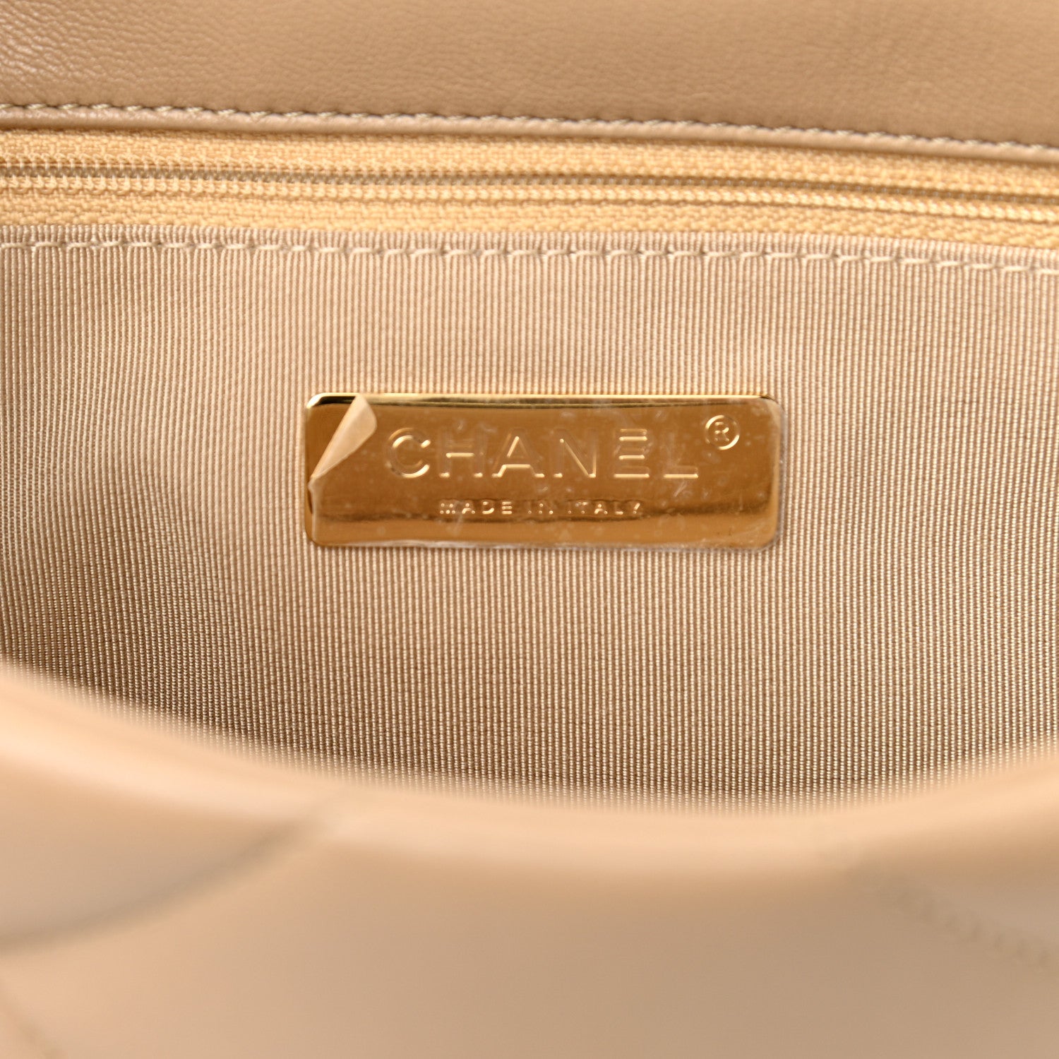 Chanel Lambskin Quilted Medium Chanel 19 Flap Dark Beige 5 of 10