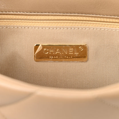 Chanel Lambskin Quilted Medium Chanel 19 Flap Dark Beige 5 of 10