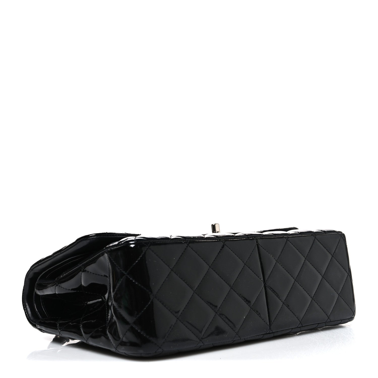 Chanel Patent Quilted Jumbo Double Flap Black 3 of 9