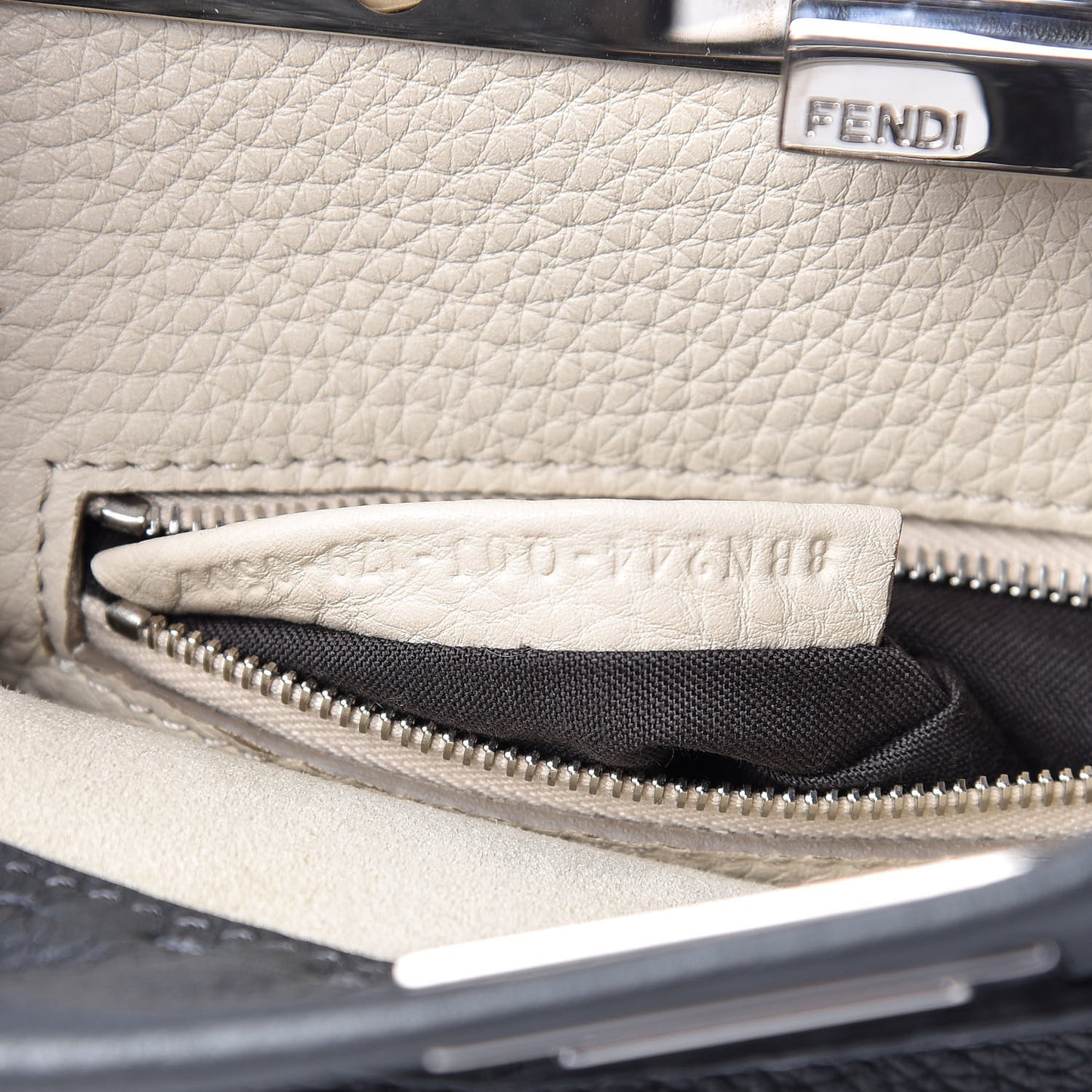 Cuoio Romano Selleria Bi-Color Mini Peekaboo Iconic Satchel Asfalto Latte