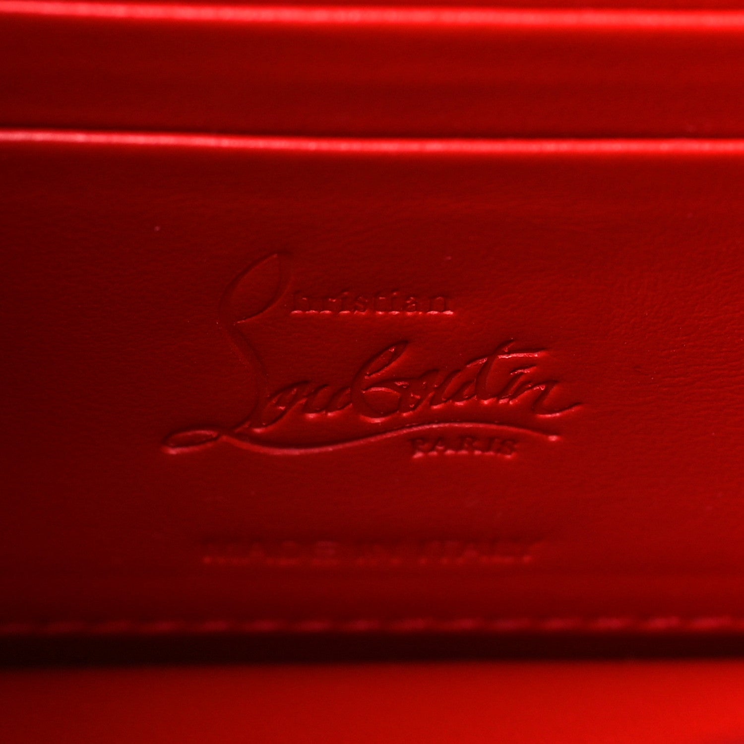 Christian Louboutin Metallic Calfskin Loubi54 Crossbody Clutch Red 6 of 8