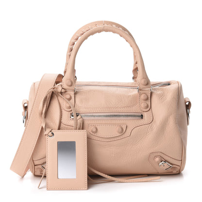 Balenciaga Matte Goatskin Rubber Covered Classic Hardware Mini Twiggy Rose Poudre 1 of 11