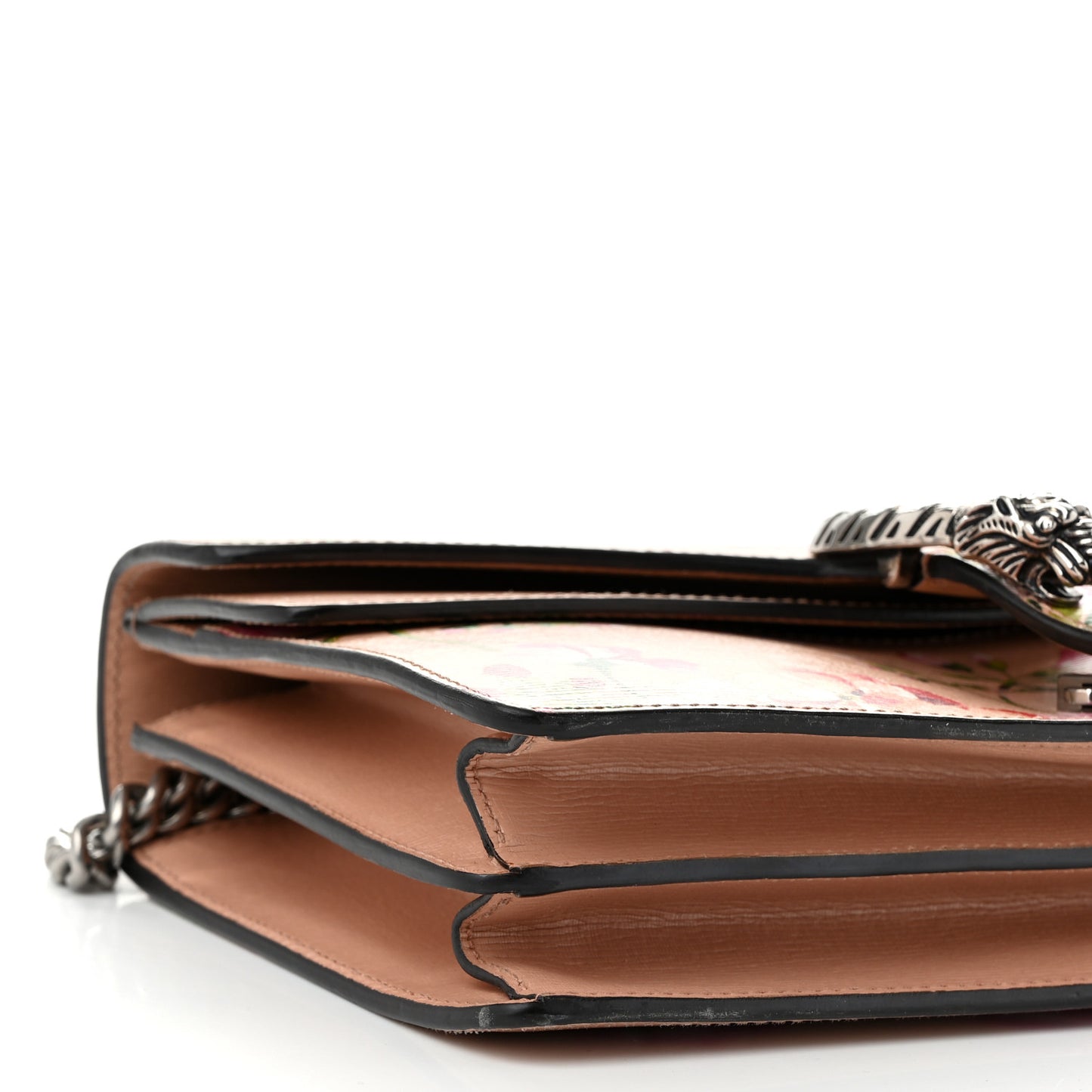 Calfskin Blooms Print Small Dionysus Shoulder Bag Pink Apricot Multicolor