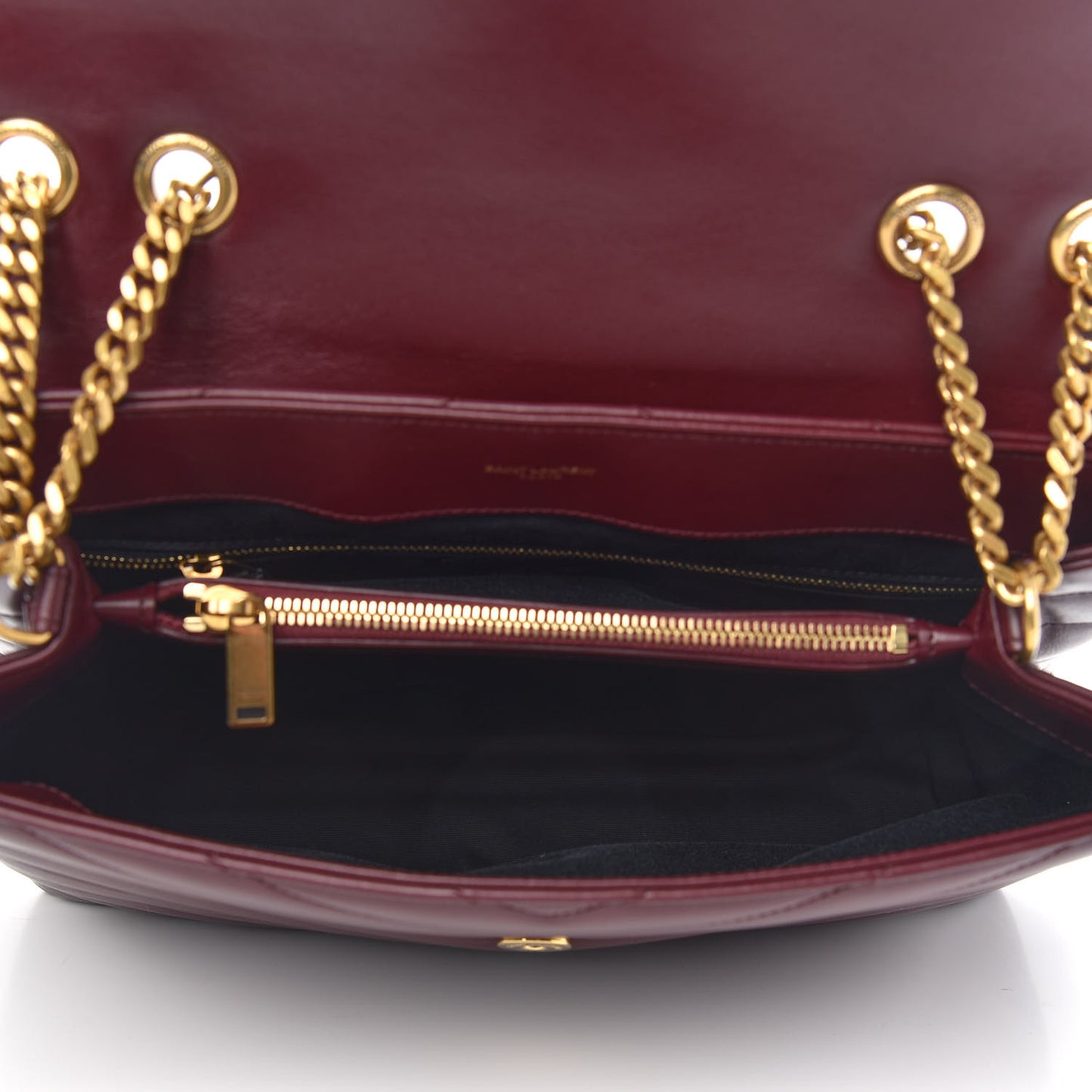 Calfskin Y Quilted Monogram Medium Loulou Chain Satchel Palissandre