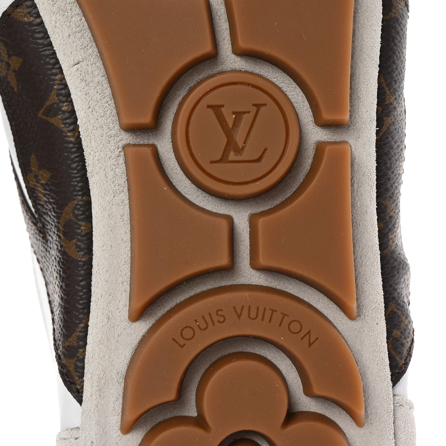 Monogram Calfskin Womens LV Sneakerina 38 White