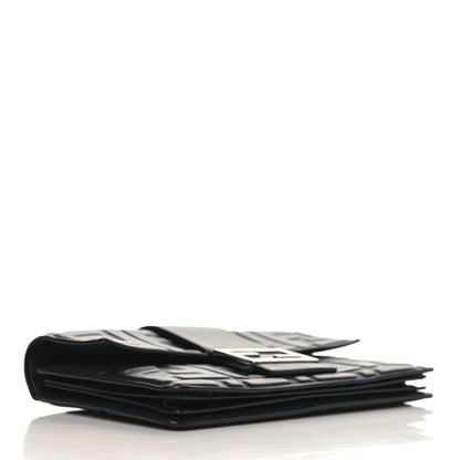Fendi Nappa FF 1974 Embossed Baguette Clutch Black 4 of 10