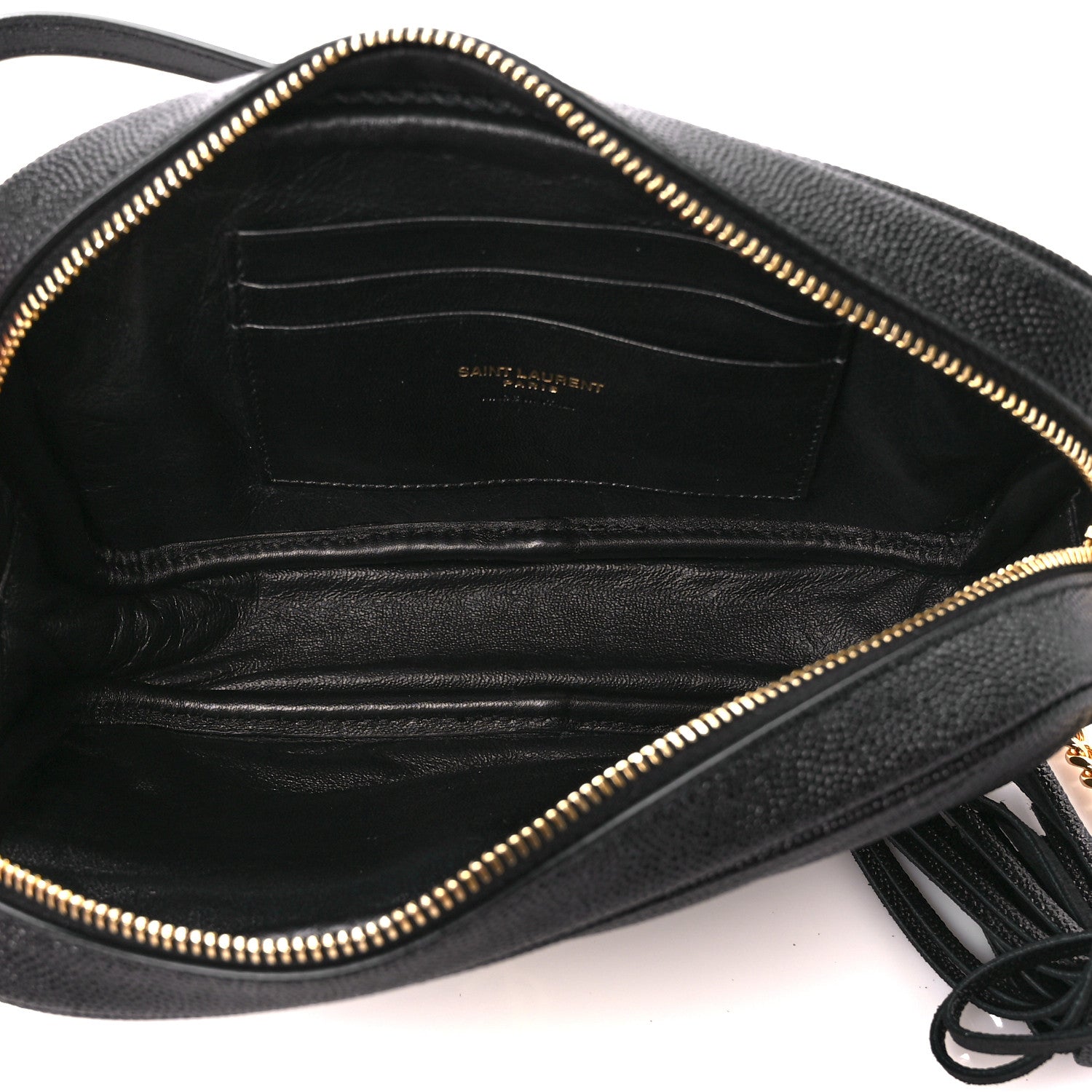 Saint Laurent Grain De Poudre Matelasse Monogram Mini Lou Camera Bag Black 7 of 12