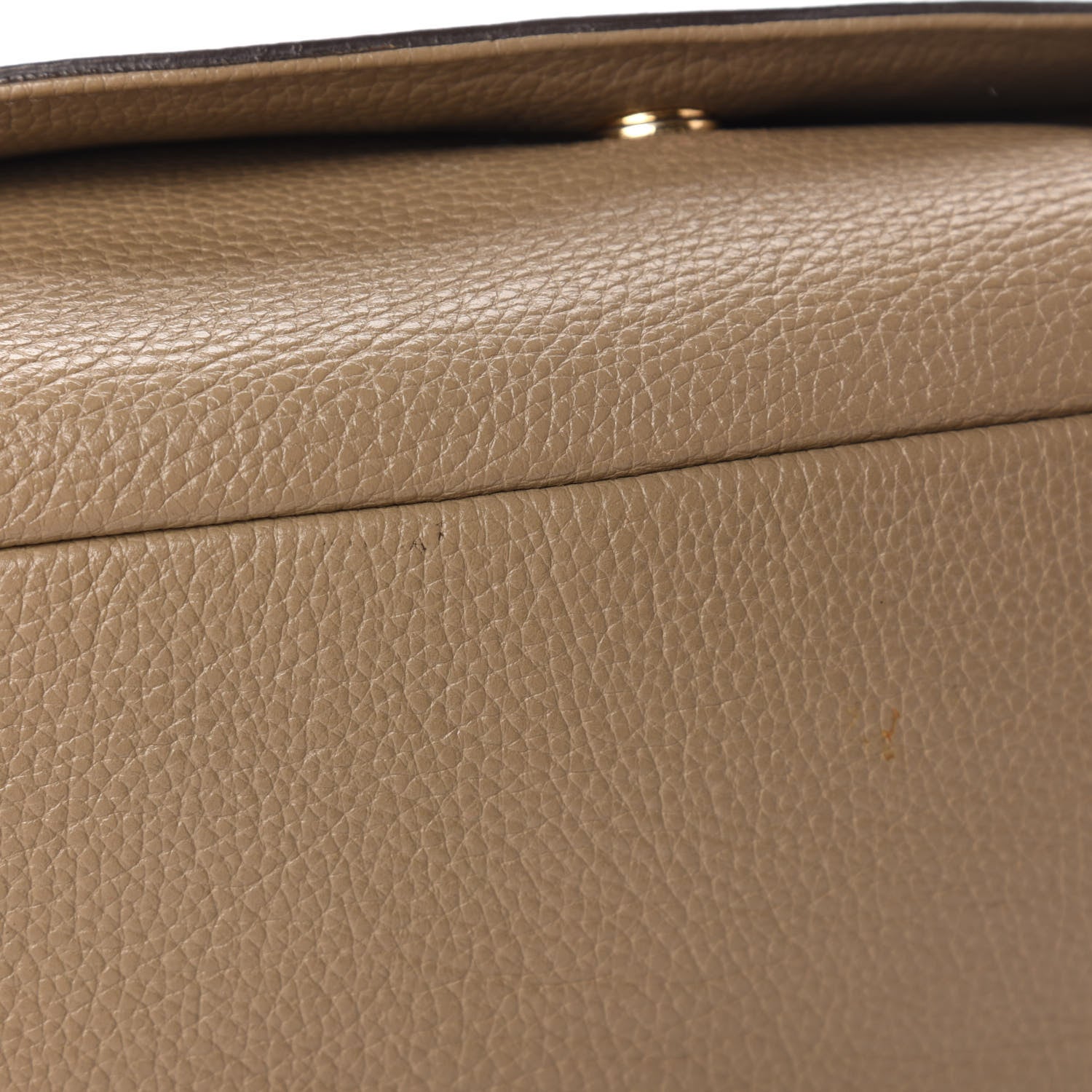 MCM Calfskin Studded Shoulder Bag Beige 11 of 13