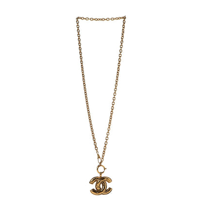 Chanel Quilted CC Long Chain Necklace Gold 4 of 5