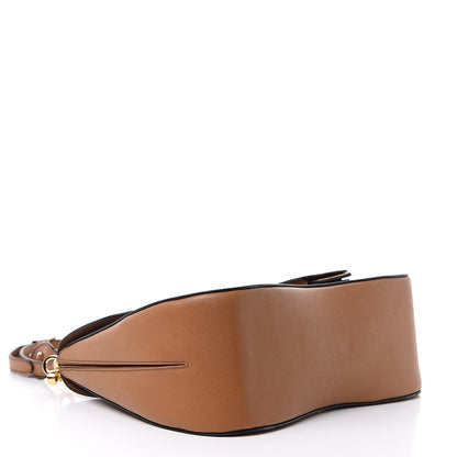 Prada Saffiano Lux Large Sidonie Top Handle Bag Caramel 4 of 10
