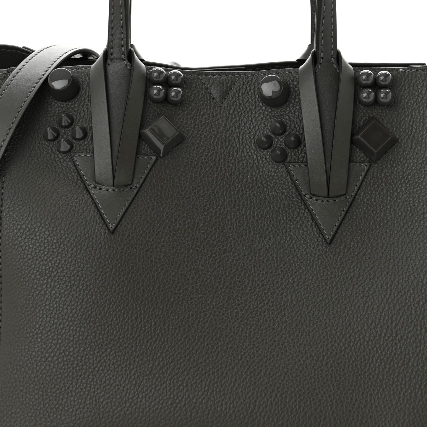 Calfskin Empire Spike Studded Cabachic Tote Rocket
