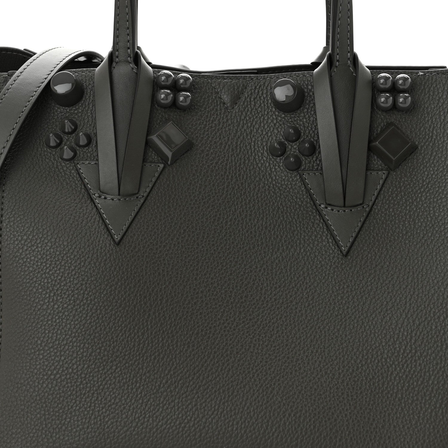 Christian Louboutin Calfskin Empire Spike Studded Cabachic Tote Rocket 7 of 9