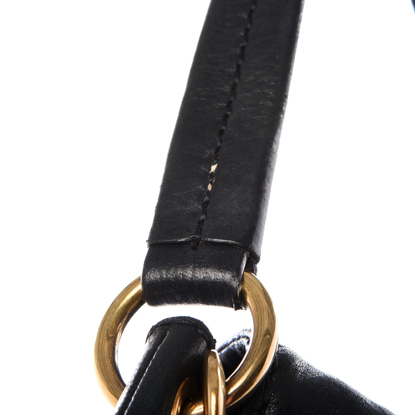 Nappa Fringe Hobo Black
