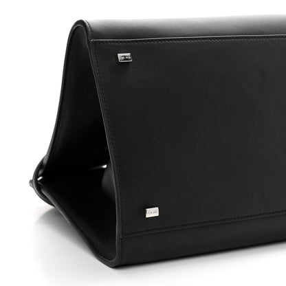 The Row Polished Saddle Calfskin Soft Margaux Belt 15 Black 8 of 12