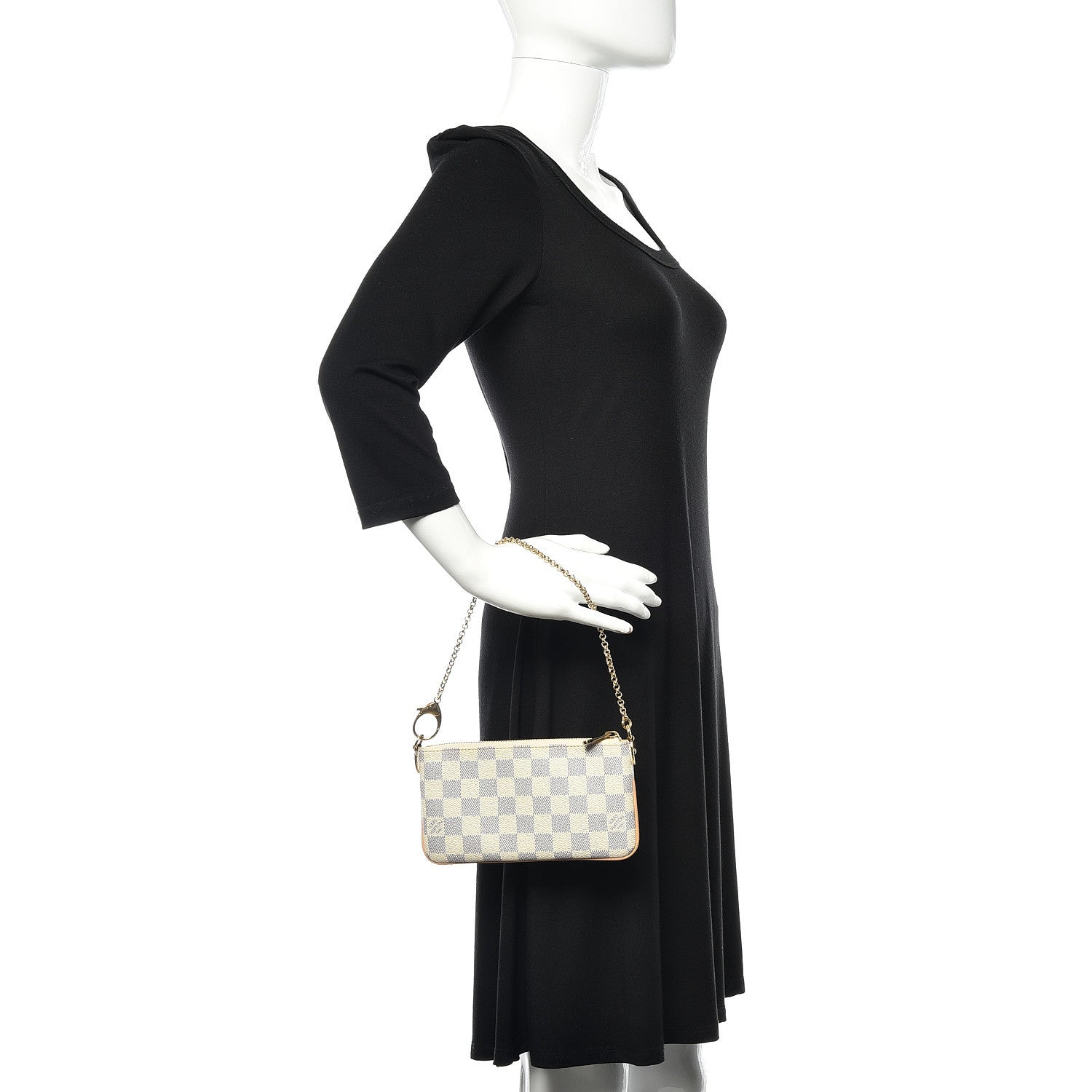 Louis Vuitton Damier Azur Pochette Milla MM 2 of 10