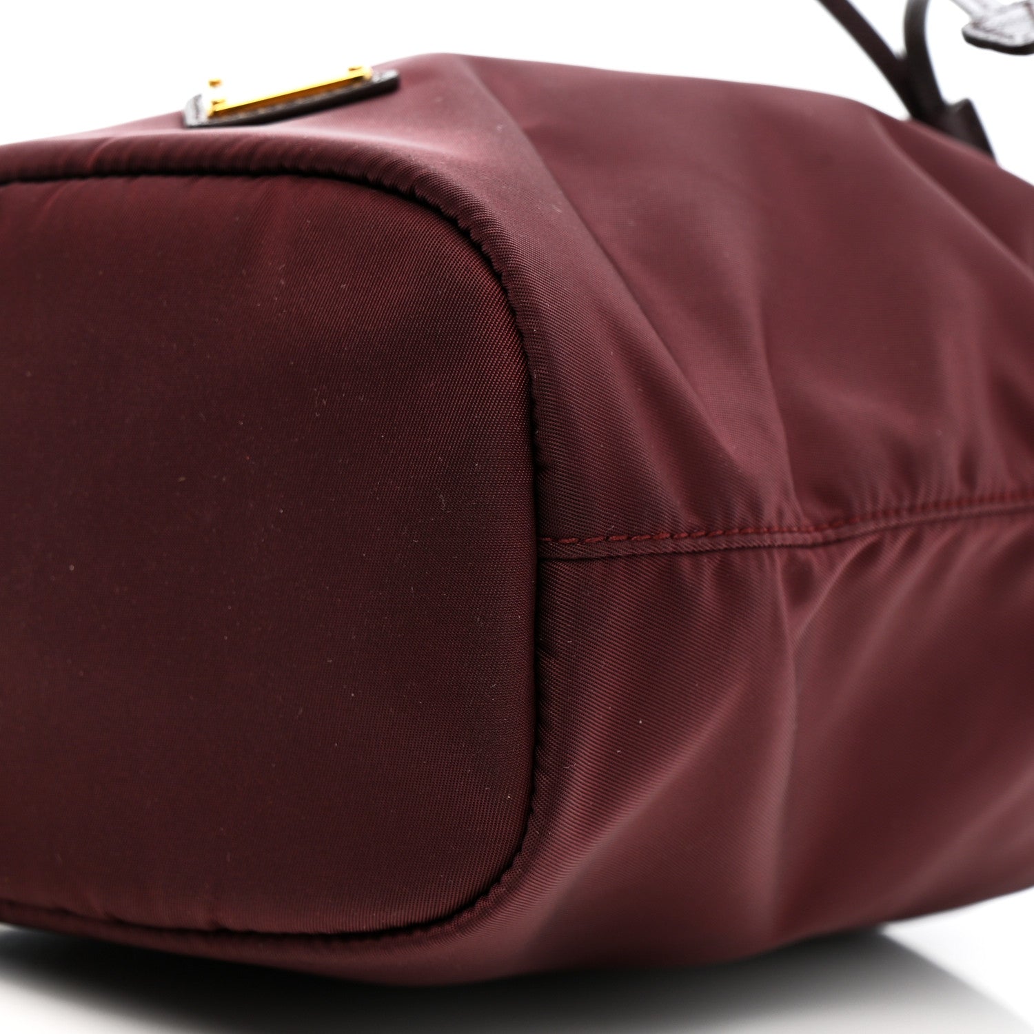 Prada Nylon Vela Drawstring Wristlet Pouch Bordeaux 10 of 10