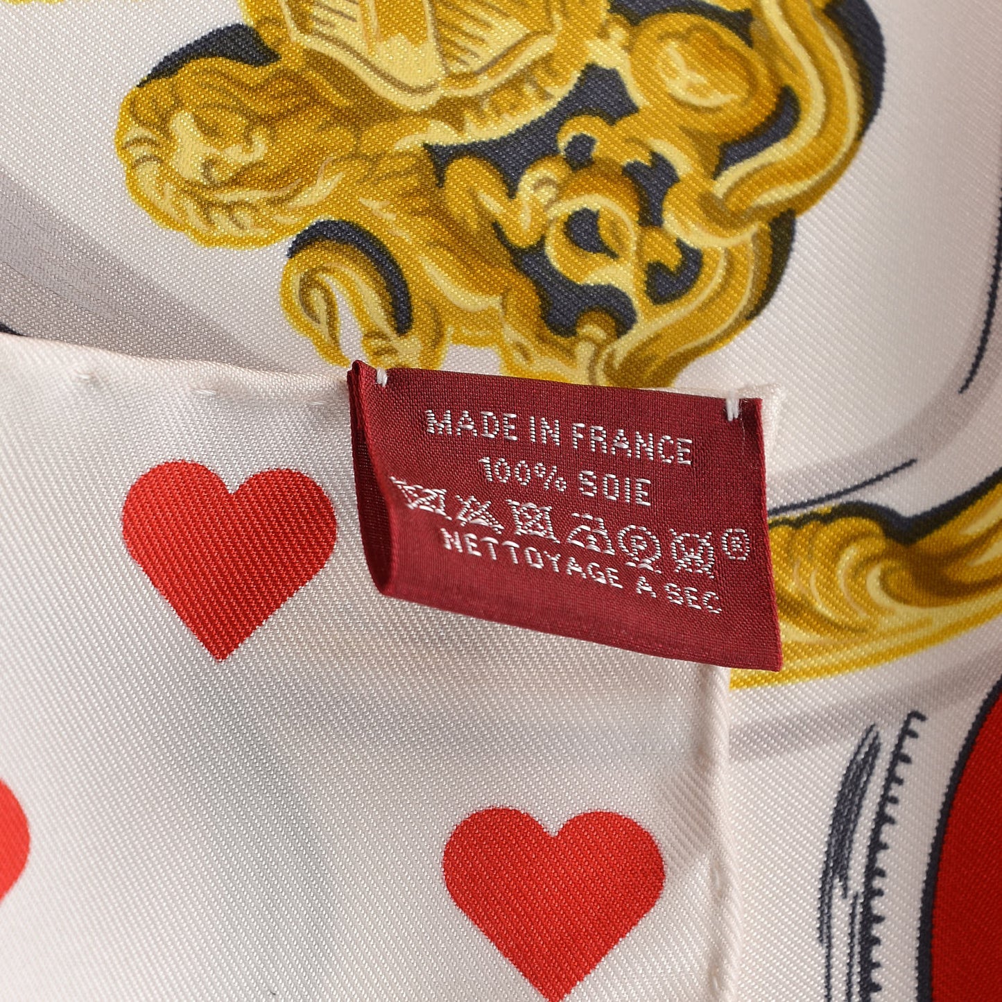 Silk Brides De Gala Love Scarf 90 Rouge Vif Marine White