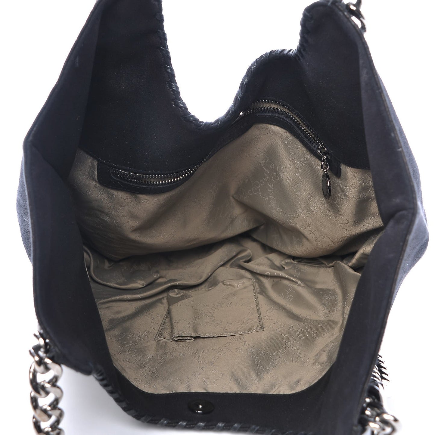 Shaggy Deer Chain Falabella Tote Black