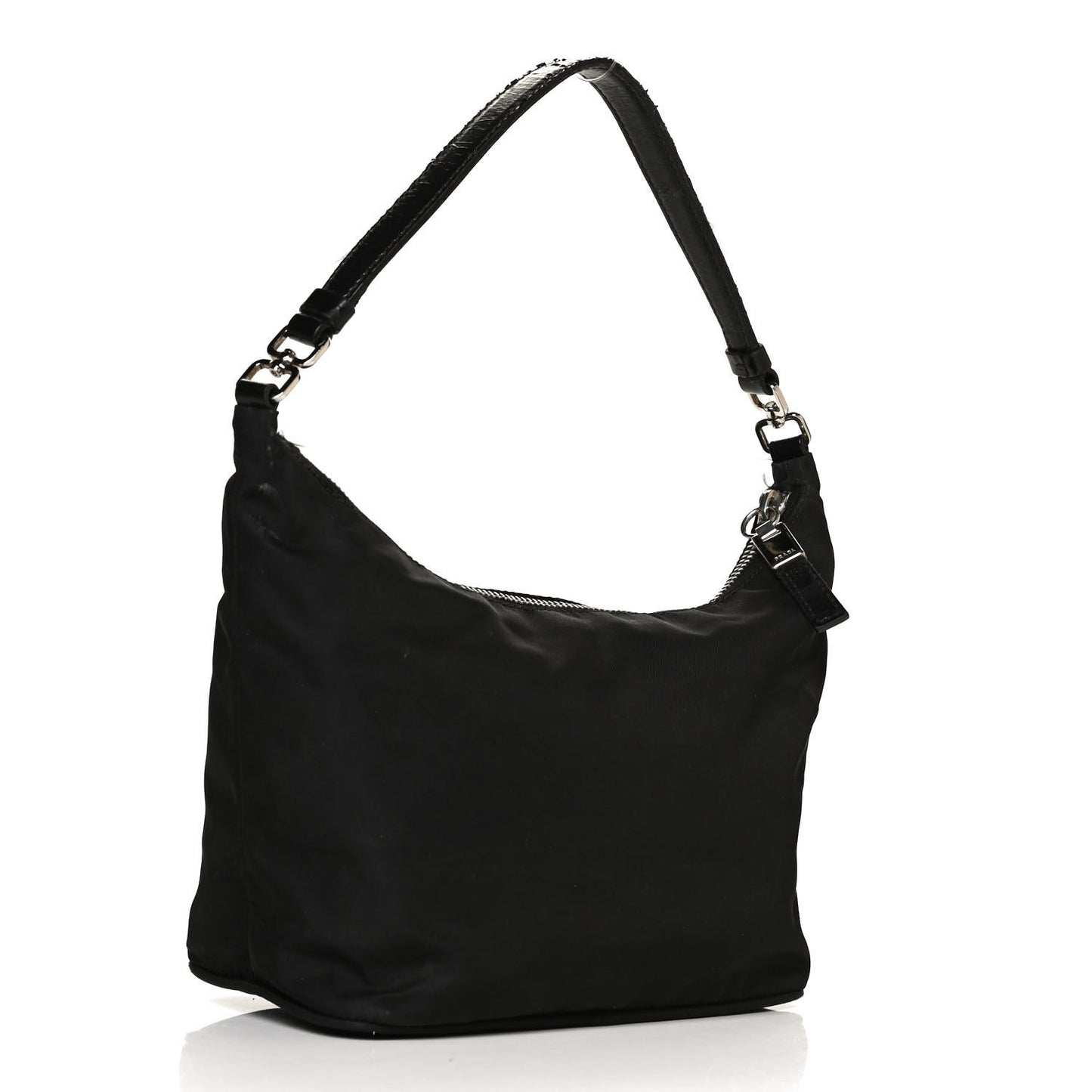Tessuto Nylon Vitello Hobo Black
