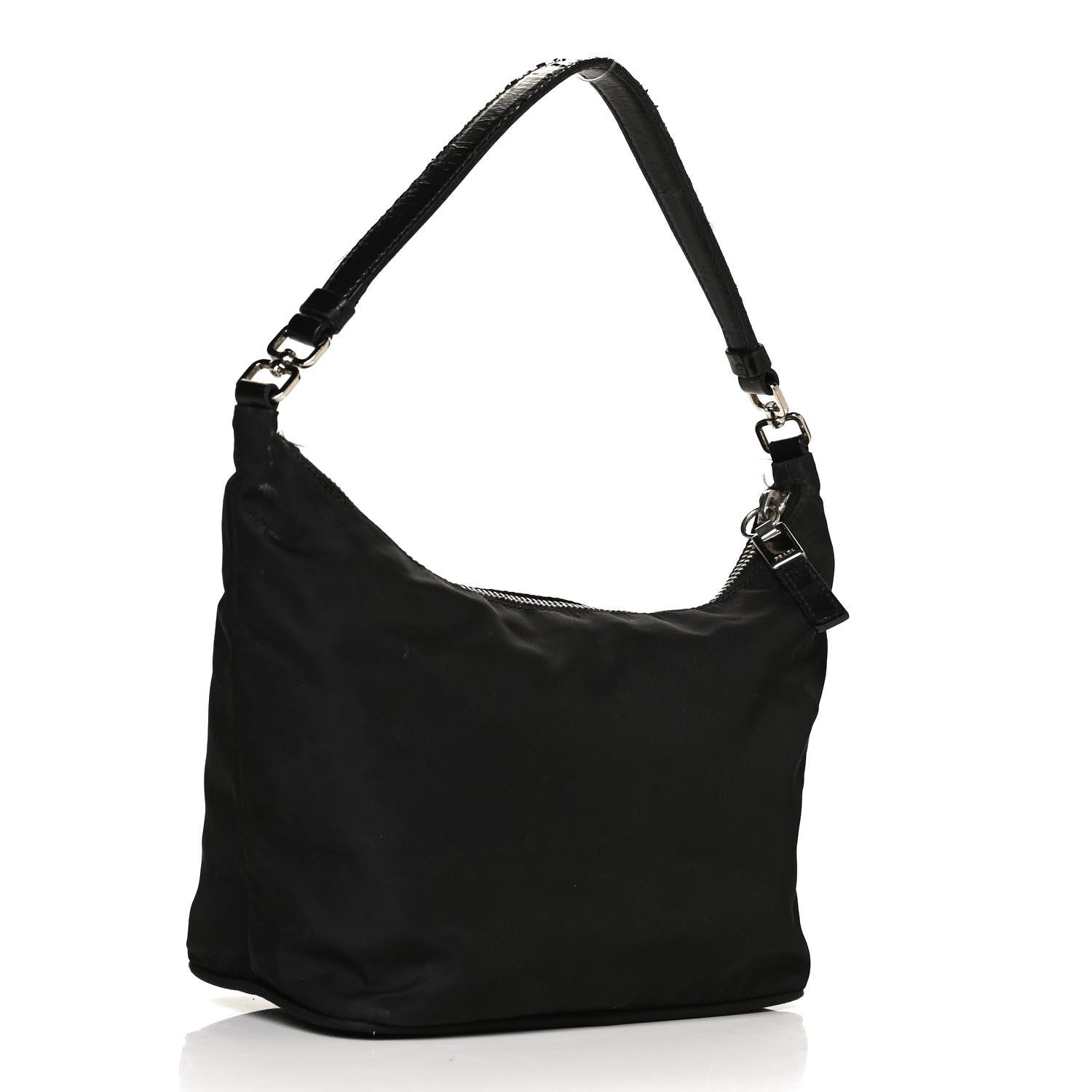 Prada Tessuto Nylon Vitello Hobo Black 3 of 15