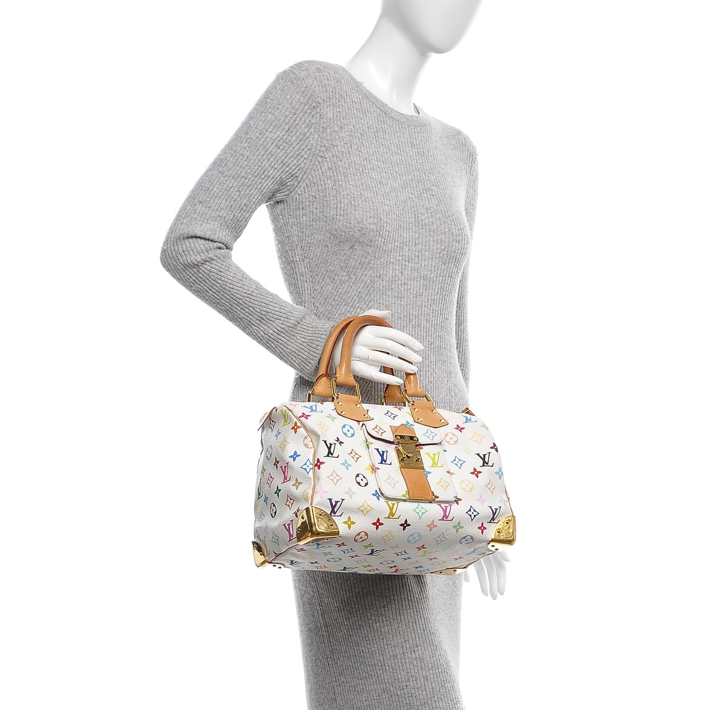 Monogram Multicolor Speedy 30 White