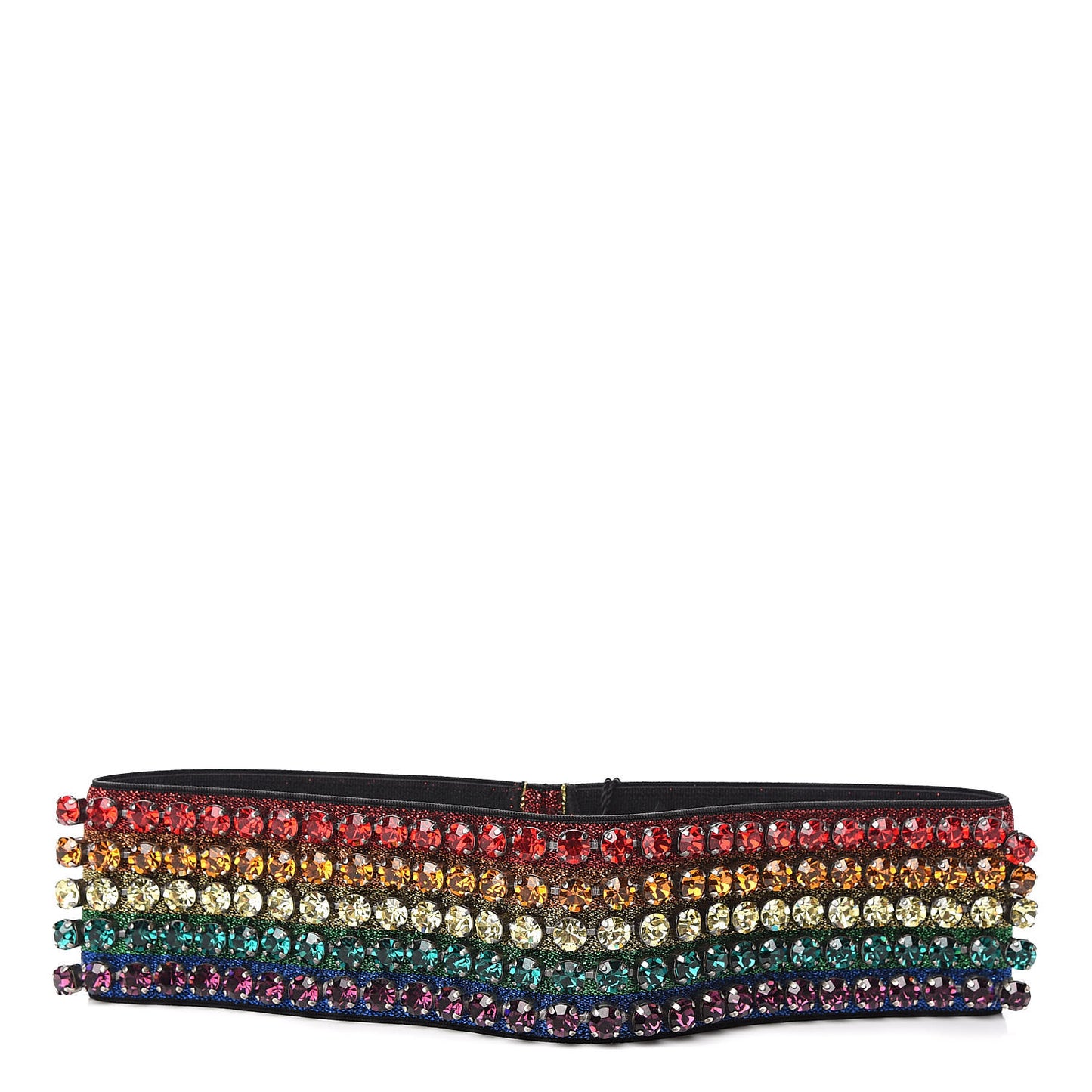Metallic Crystal Embellished Webby Headband 57 Rainbow