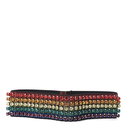 Gucci Metallic Crystal Embellished Webby Headband 57 Rainbow 1 of 8