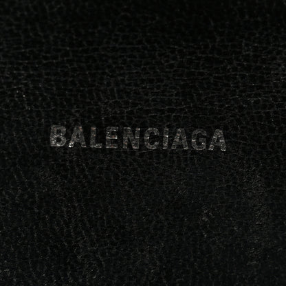 Balenciaga Metallic Calfskin Crocodile Embossed Hourglass Top Handle Bag XS Silver 6 of 11