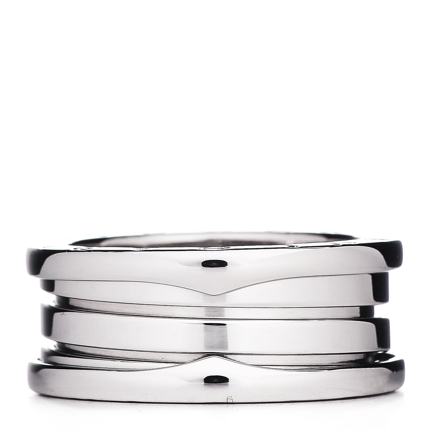 Bulgari 18K White Gold B.Zero1 3 Band Ring 56 7.5 1 of 6