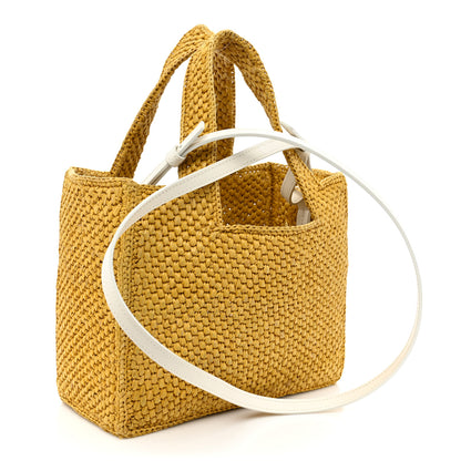 Loewe Raffia Small Paula's Ibiza Logo Tote Ochre 3 of 17