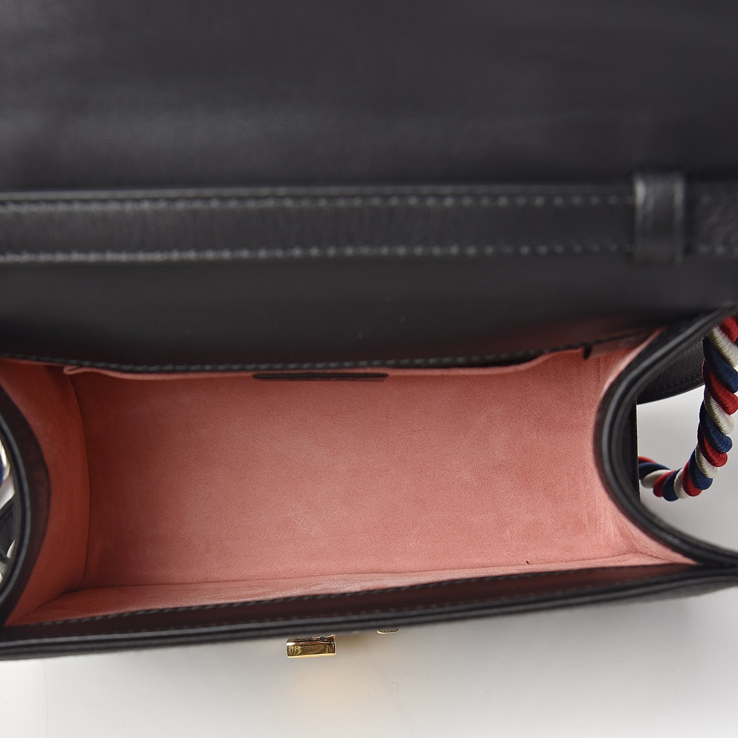 Gucci Satin Crystal Mini Sylvie Top Handle Bag Black 6 of 12