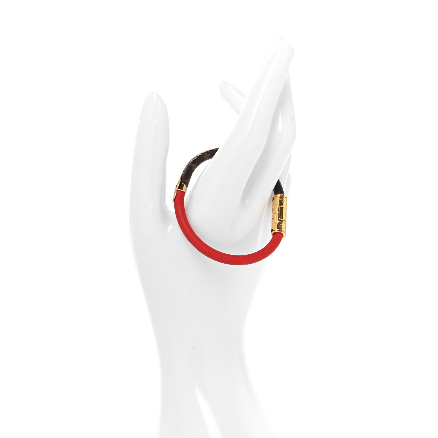 Louis Vuitton Monogram Daily Confidential Bracelet 17 Red 2 of 5