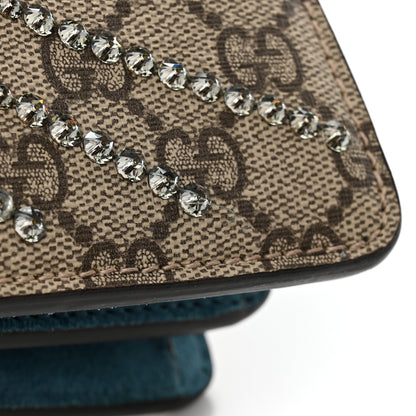 Gucci GG Supreme Monogram Angry Cat Embroidered Medium Dionysus Shoulder Bag Beige Ultramarine 16 of 19