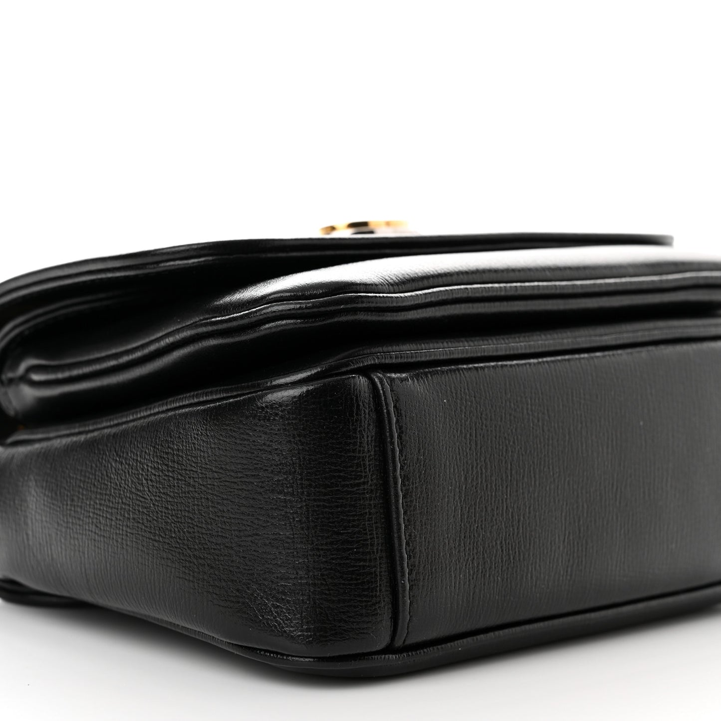 Azalea Calfskin Mini Marina Chain Shoulder Bag Black
