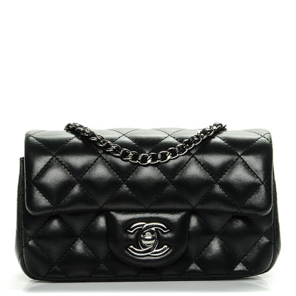 Chanel Lambskin Quilted Extra Mini Flap Black 1 of 7