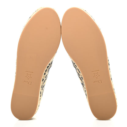 Christian Dior Cotton Embroidered Leopard Print Granville Espadrille 35.5 Natural 9 of 16