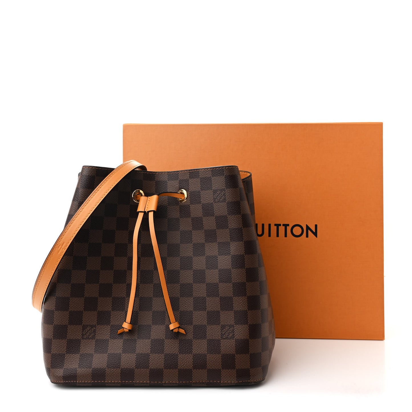 Damier Ebene Neonoe MM Safran