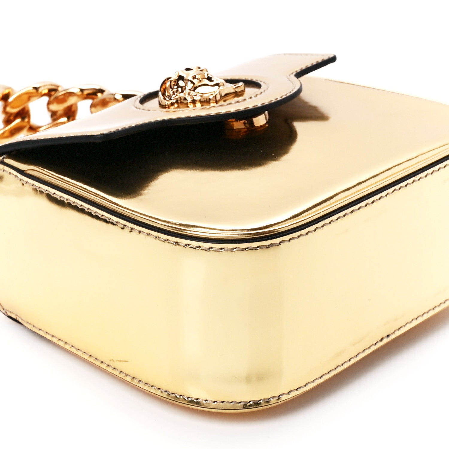 Versace Metallic Calfskin Mini La Medusa Bag Gold 10 of 11
