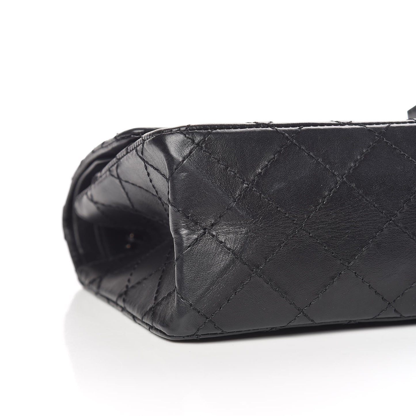 Aged Calfskin Quilted 2.55 Reissue 225 Flap So Black
