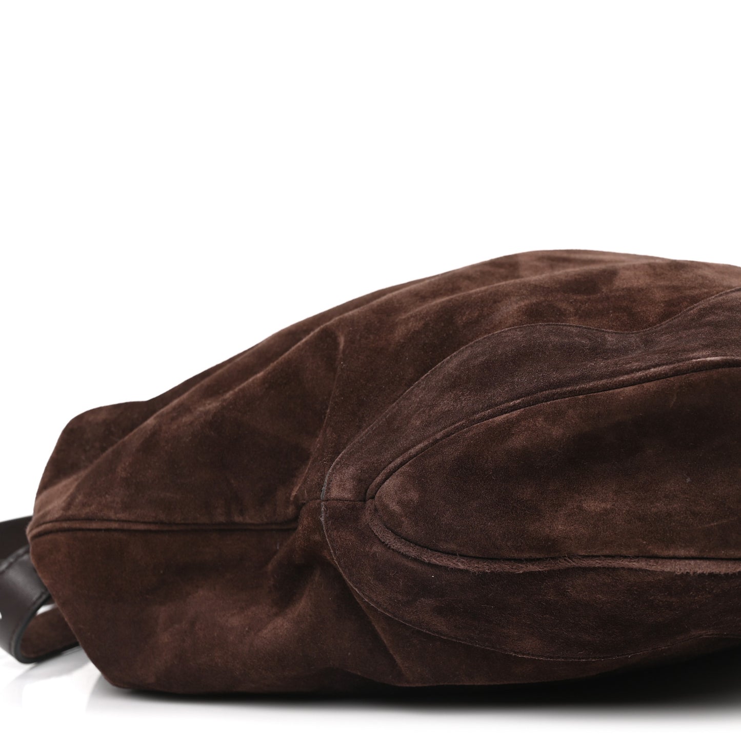 Suede Jackie 1961 Giorno Shoulder Bag Dark Brown