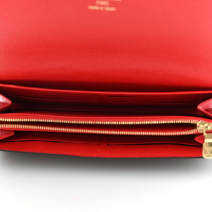 Louis Vuitton Monogram 2020 Christmas Animation Sarah Wallet Coquelicot 5 of 7