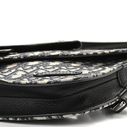 Christian Dior Oblique Saddle Messenger Pouch Beige Black 6 of 8