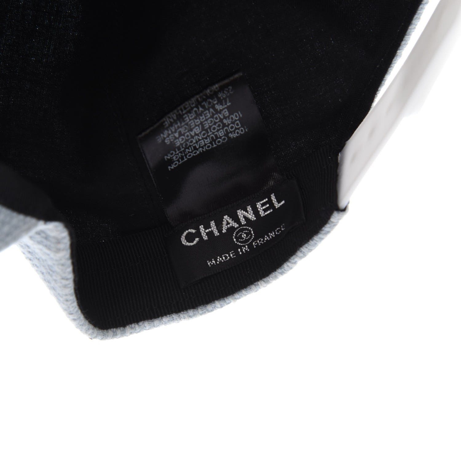 Chanel Cotton Strass Cap Hat Sky Blue 4 of 5